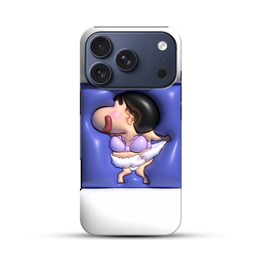 水着姿のユーモラスキャラ iPhone 17 Proオリジナルハ耐衝撃ケース