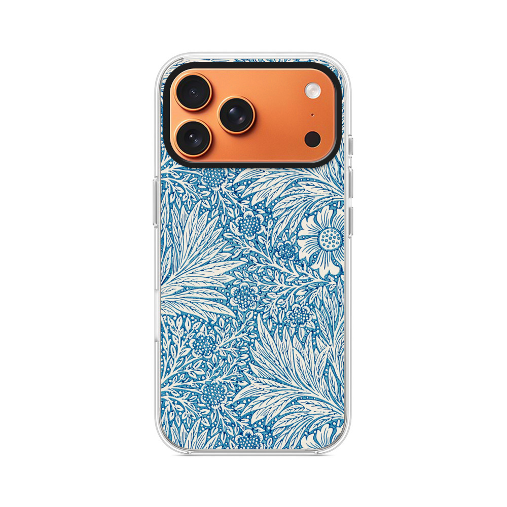 青い花柄のデザイン flower-sea 青い花柄のデザイン flower-sea