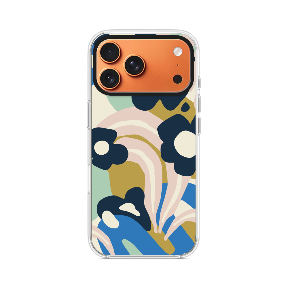 抽象的な花柄デザイン iPhone 17 Pro Maxオリジナルケース