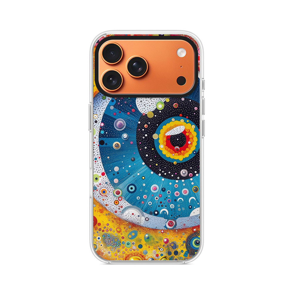 カラフルな目の抽象画 iPhone 17 Pro Maxオリジナルケース