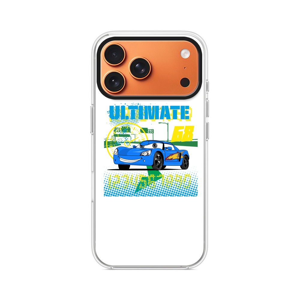 かわいい青いスポーツカーのイラスト iPhone 17 Pro Maxオリジナルケース