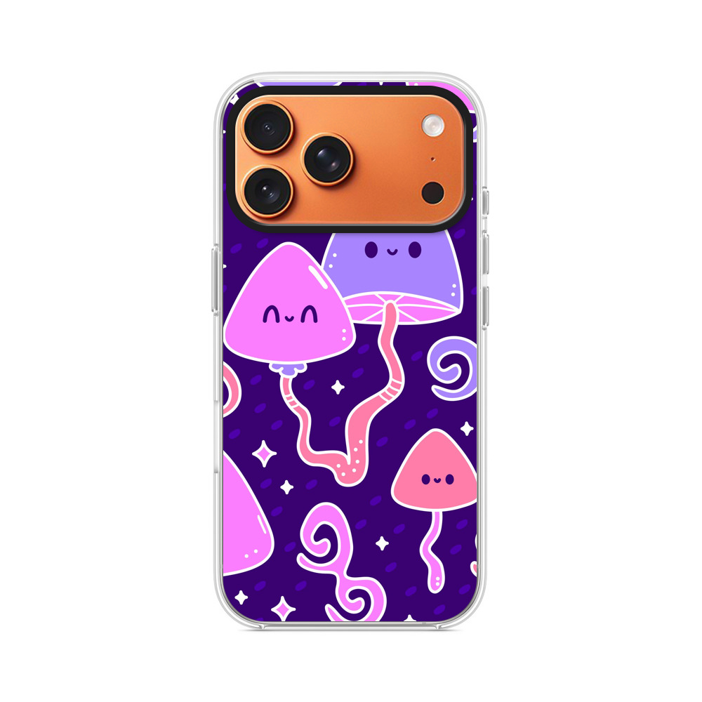 かわいいきのこのパターン purple-mushrooms かわいいきのこのパターン purple-mushrooms