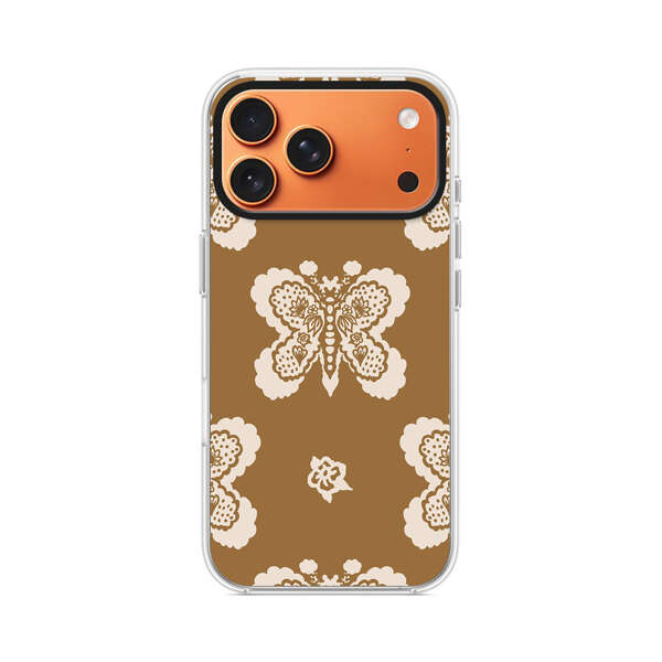 バタフライのレース模様 iPhone 17 Pro Maxオリジナルケース