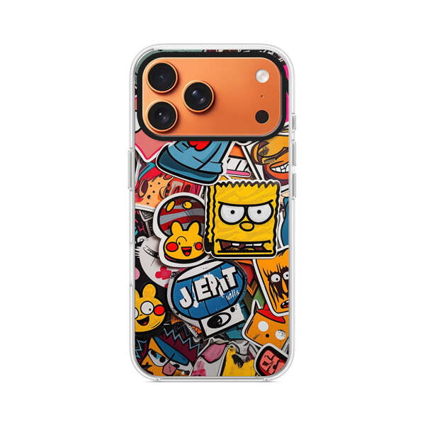 カラフルステッカー集合 iPhone 17 Pro Maxオリジナルケース