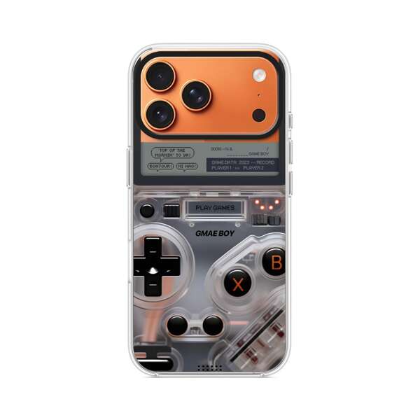 透明ゲームボーイコントローラー iPhone 17 Pro Maxオリジナルケース