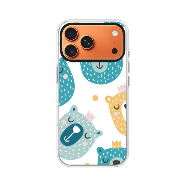 かわいいクマのパターン iPhone 17 Pro Maxオリジナルケース