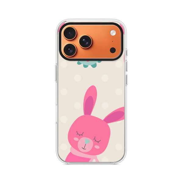 かわいいピンクウサギ iPhone 17 Pro Maxオリジナルケース