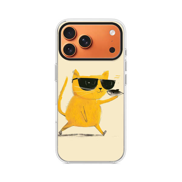 サングラス猫と魚 iPhone 17 Pro Maxオリジナルケース