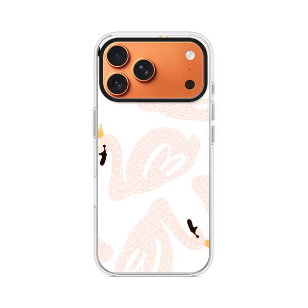 かわいい白鳥のパターン iPhone 17 Pro Maxオリジナルケース