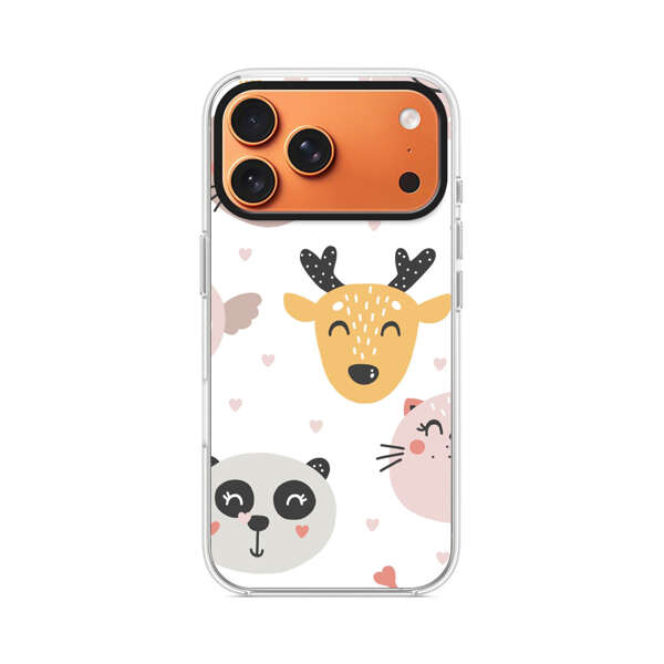 かわいい動物の顔 iPhone 17 Pro Maxオリジナルケース