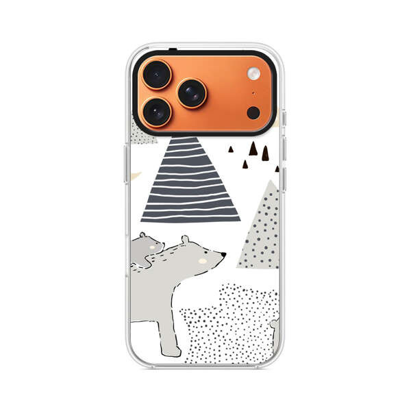 クマの親子と山 iPhone 17 Pro Maxオリジナルケース