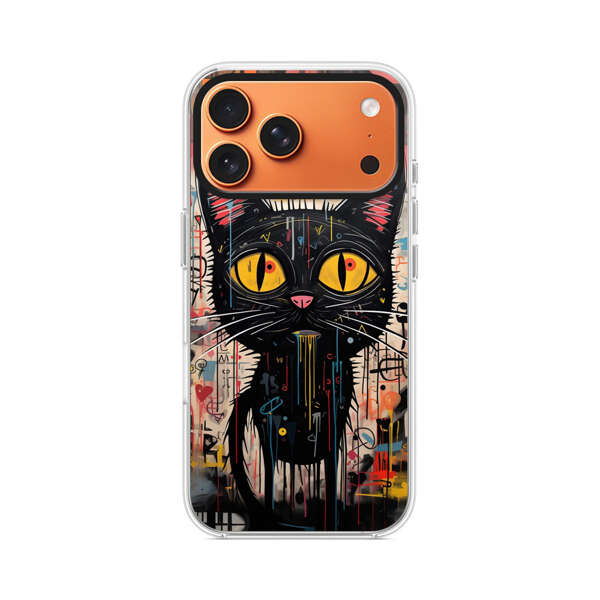 抽象的な黒猫のアート iPhone 17 Pro Maxオリジナルケース