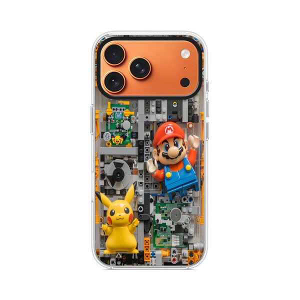 マリオとピカチュウのブロック iPhone 17 Pro Maxオリジナルケース