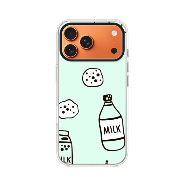 ミルクとクッキーのパターン iPhone 17 Pro Maxオリジナルケース