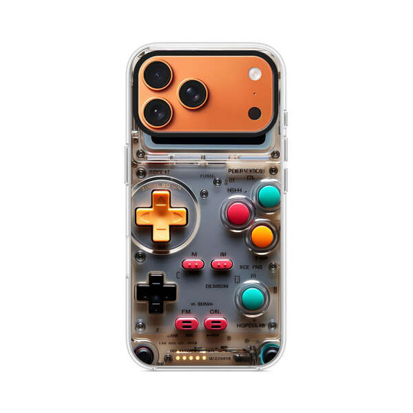 透明レトロゲームコントローラー iPhone 17 Pro Maxオリジナルケース