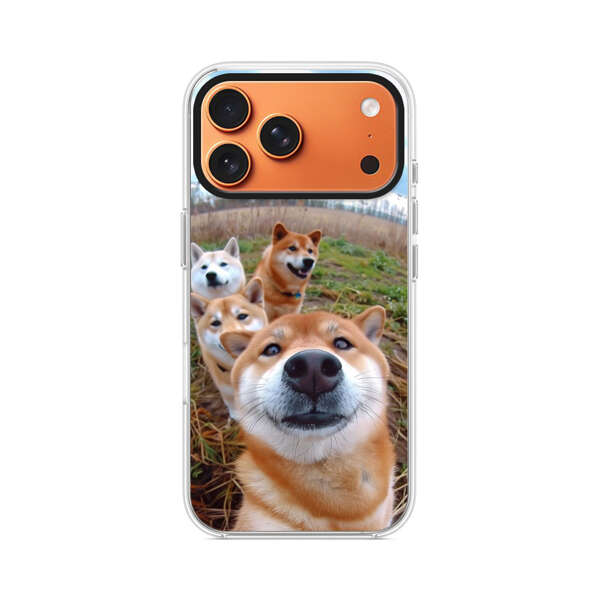 柴犬四匹集合 iPhone 17 Pro Maxオリジナルケース