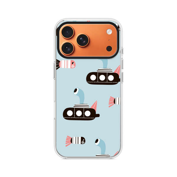 海の中の潜水艦と魚 iPhone 17 Pro Maxオリジナルケース