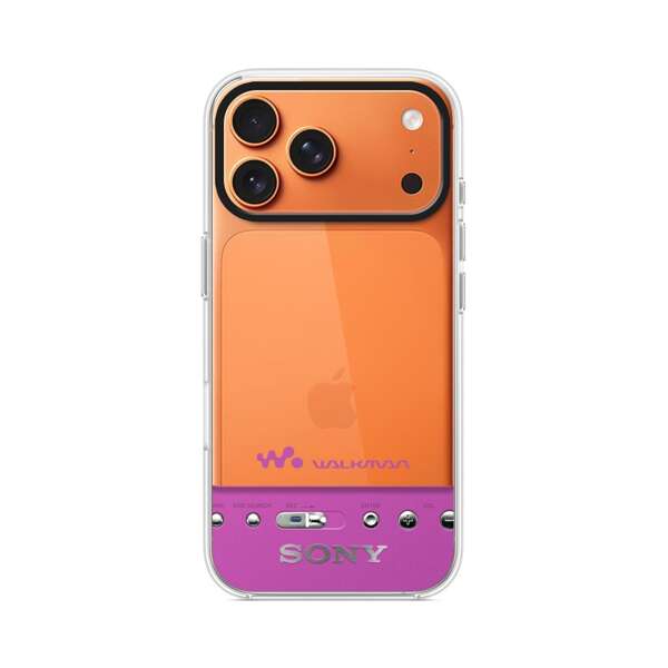 ウォークマン風ピンク黒デザイン iPhone 17 Pro Maxオリジナルケース