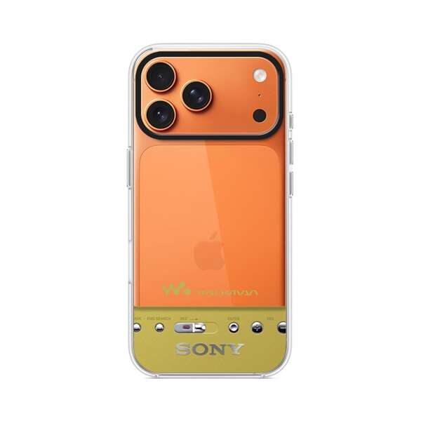 黒と金のウォークマン iPhone 17 Pro Maxオリジナルケース