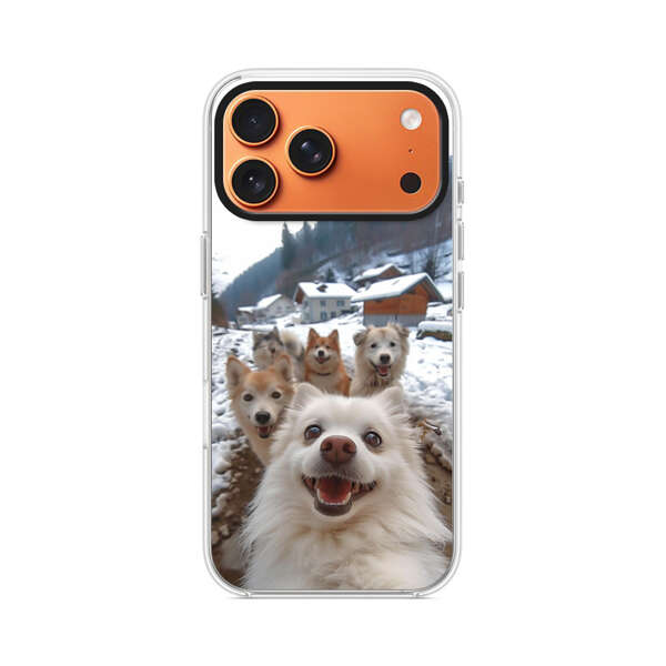 雪の中で5匹の犬 iPhone 17 Pro Maxオリジナルケース