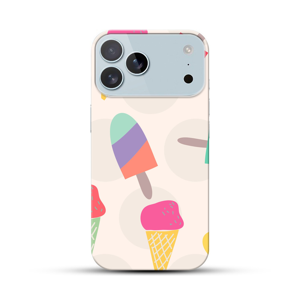 アイスクリームのパターン iPhone 17 Pro Maxオリジナルハードケース