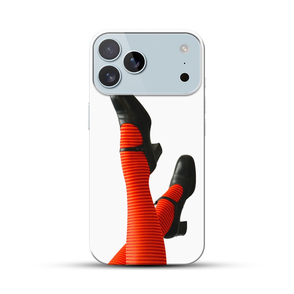 赤いストライプのタイツと靴 iPhone 17 Pro Maxオリジナルハードケース