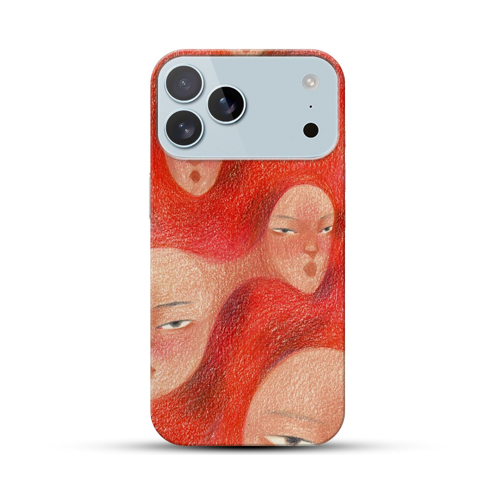 赤い繋がりの顔 iPhone 17 Pro Maxオリジナルハードケース