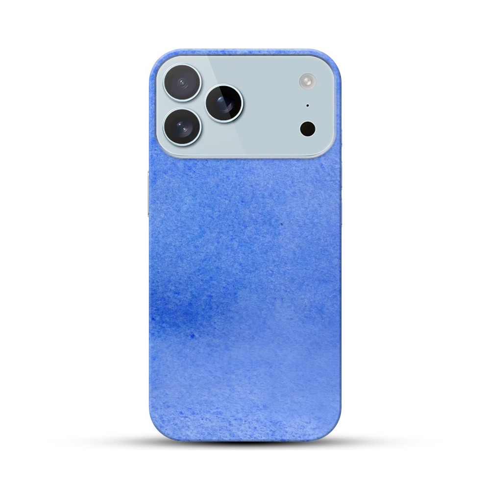 青い水彩背景 iPhone 17 Pro Maxオリジナルハードケース