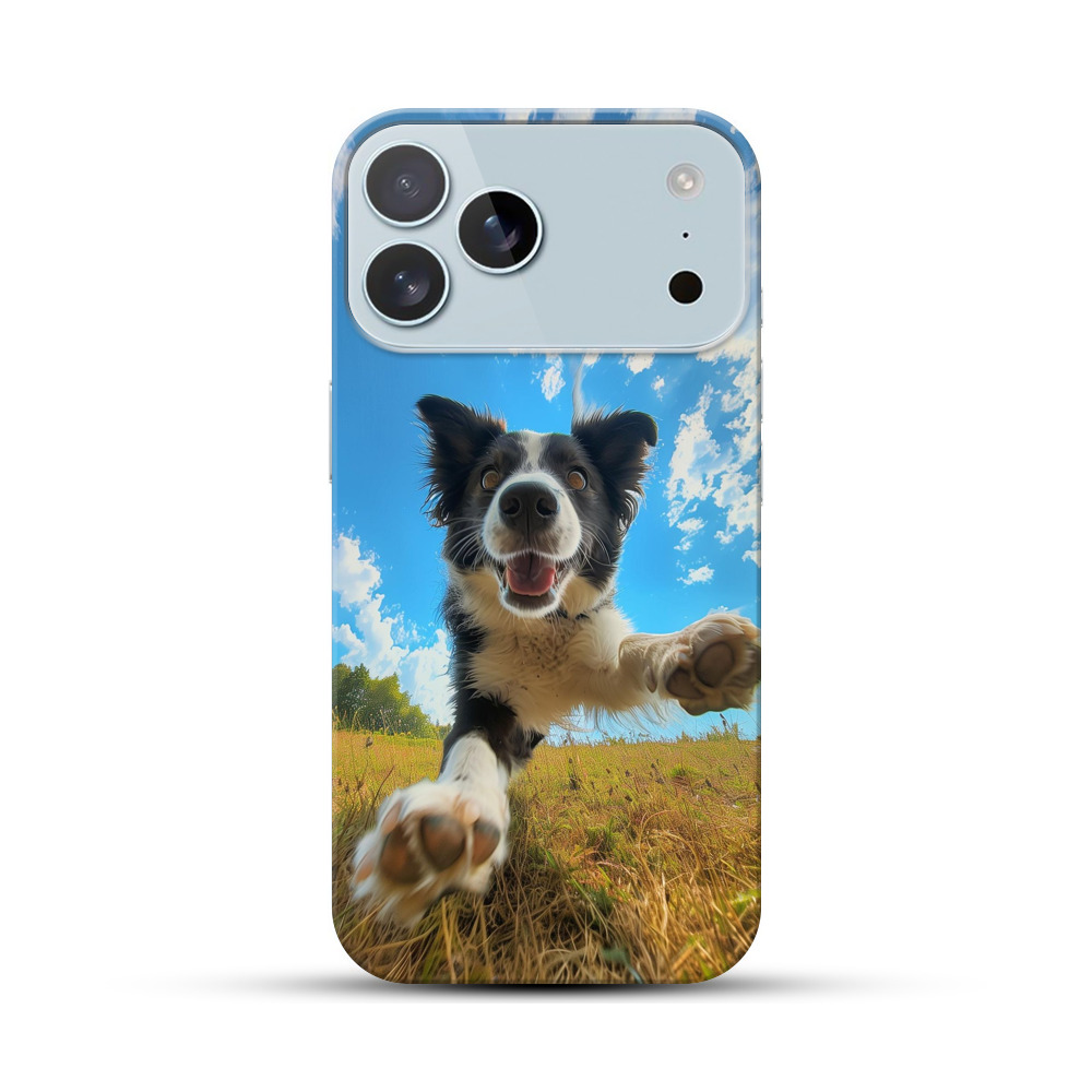 元気なボーダーコリー iPhone 17 Pro Maxオリジナルハードケース