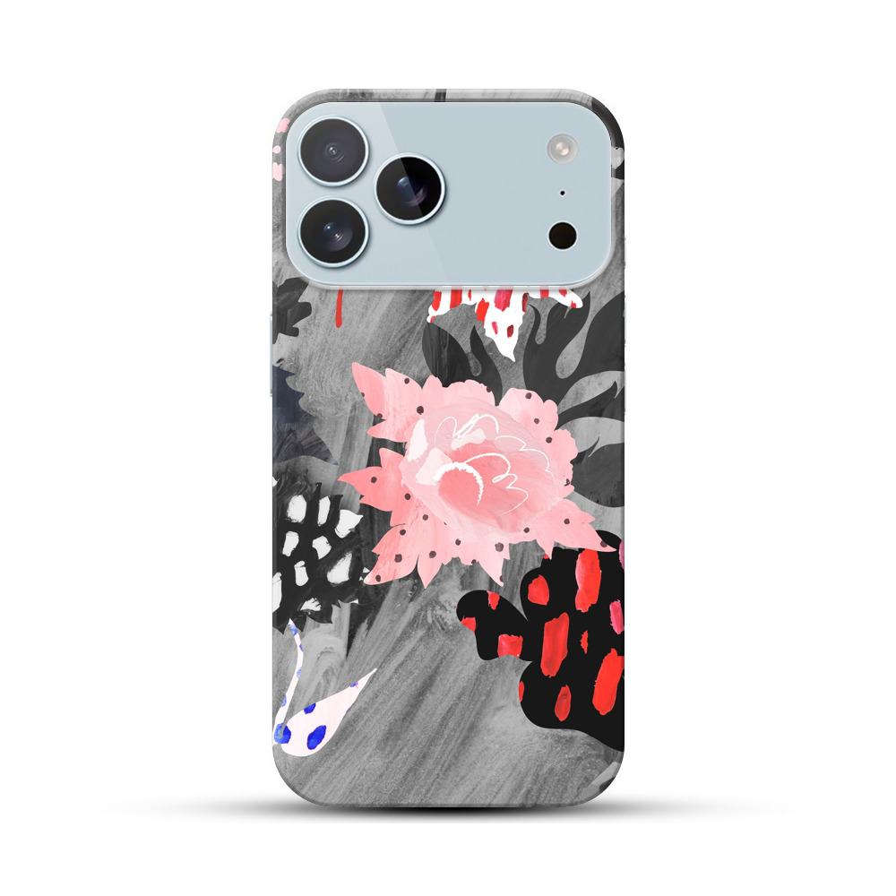 抽象的な花と葉のデザイン iPhone 17 Pro Maxオリジナルハードケース