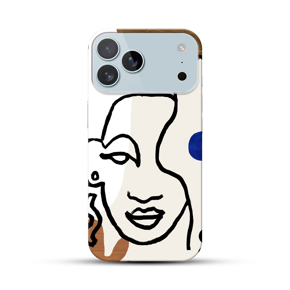 抽象的な女性の顔 iPhone 17 Pro Maxオリジナルハードケース