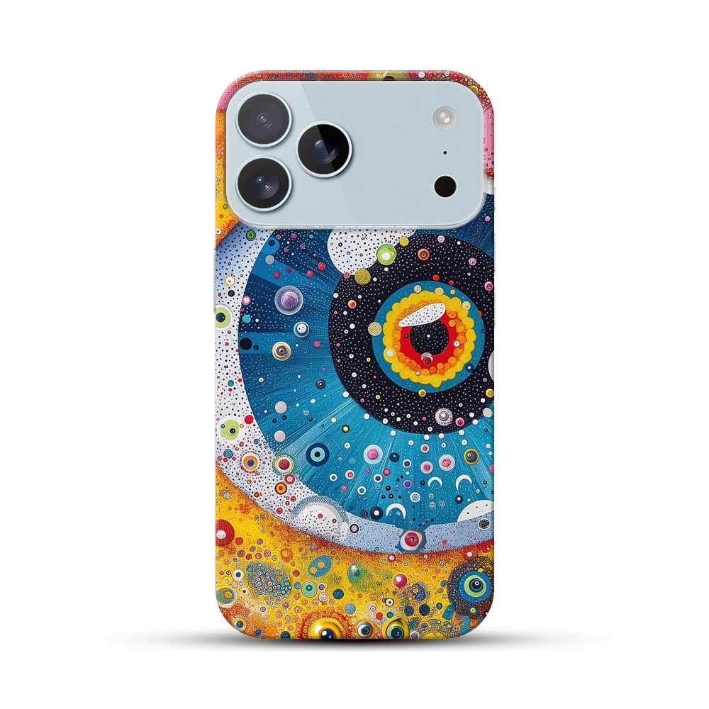 カラフルな目の抽象画 iPhone 17 Pro Maxオリジナルハードケース