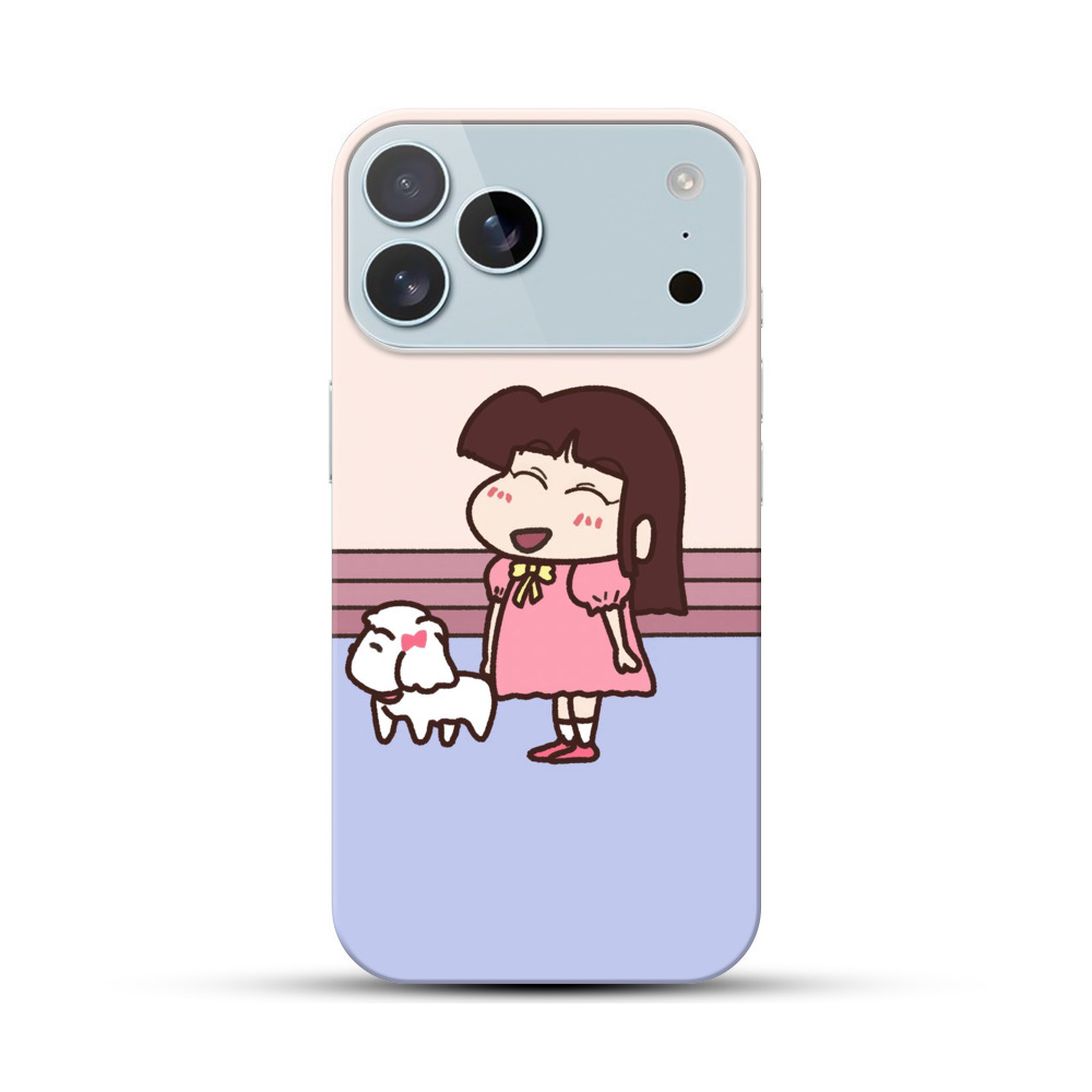 笑顔の女の子と犬 iPhone 17 Pro Maxオリジナルハードケース
