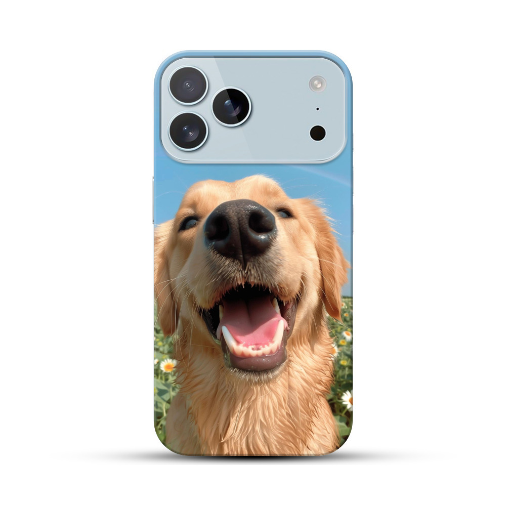 笑顔のゴールデンレトリバー犬ケース用写真 iPhone 17 Pro Maxオリジナルハードケース