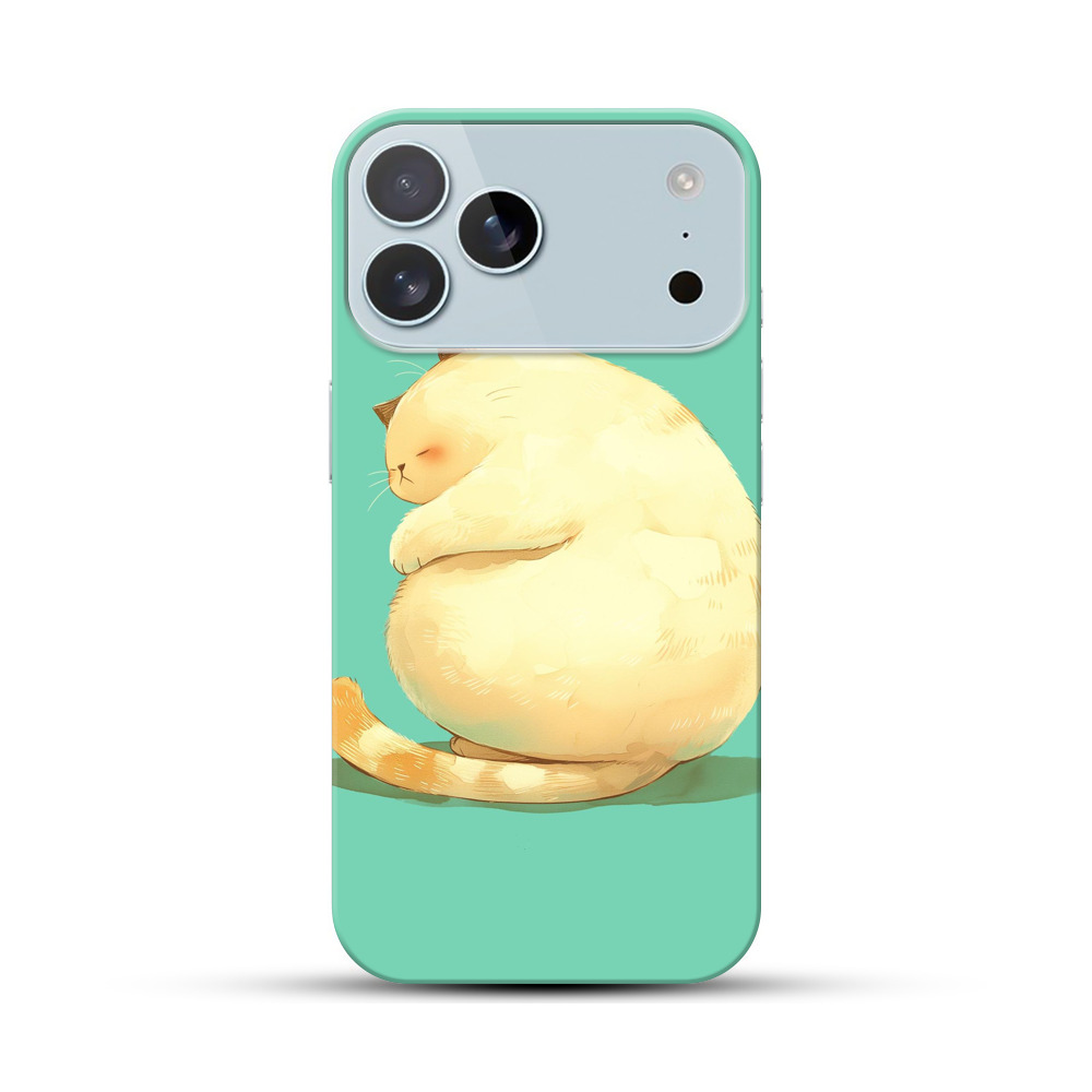 ふっくら眠る可愛い猫 iPhone 17 Pro Maxオリジナルハードケース
