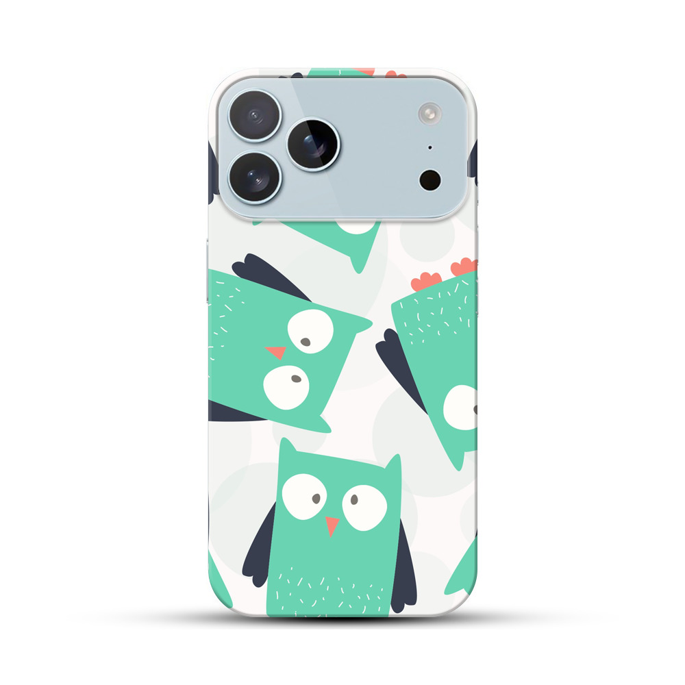 フクロウのパターン iPhone 17 Pro Maxオリジナルハードケース