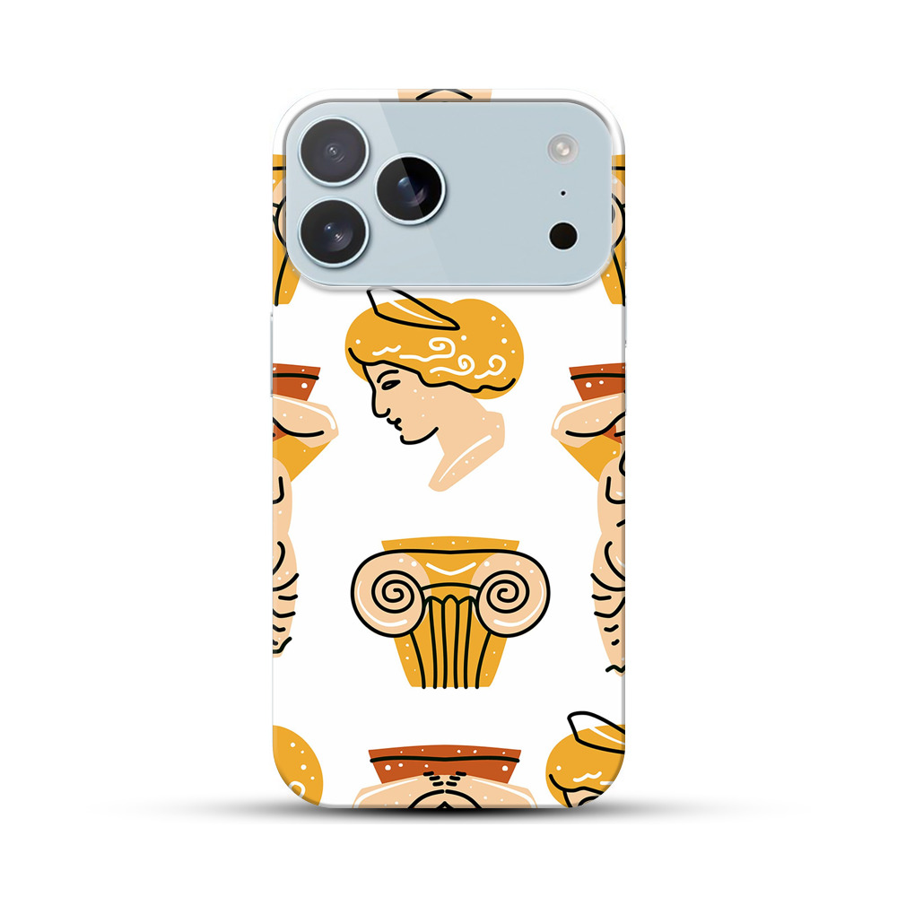 ギリシャ古典模様パターン iPhone 17 Pro Maxオリジナルハードケース