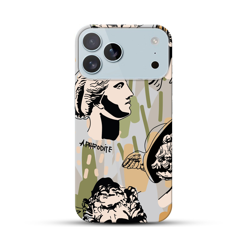 ギリシャ神話の彫刻顔 iPhone 17 Pro Maxオリジナルハードケース
