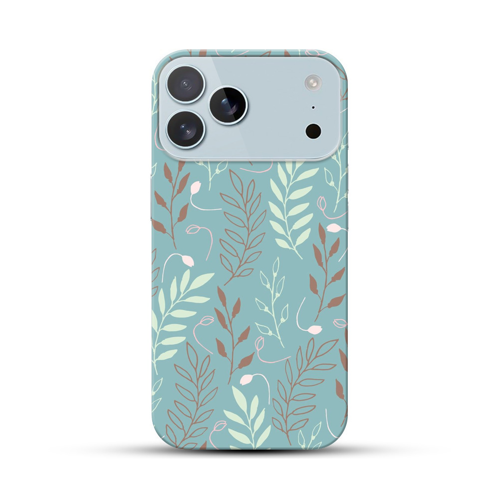 葉のパターン iPhone 17 Pro Maxオリジナルハードケース