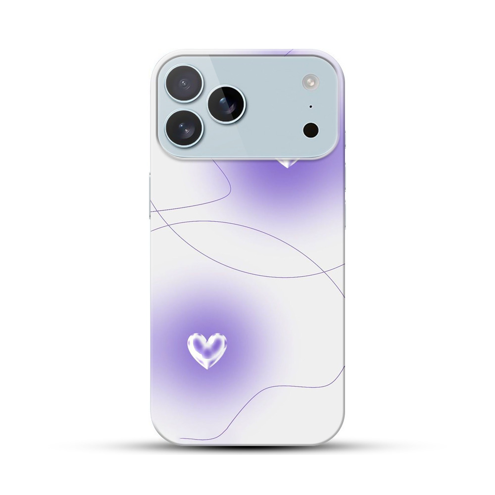 ハートと線のデザイン iPhone 17 Pro Maxオリジナルハードケース