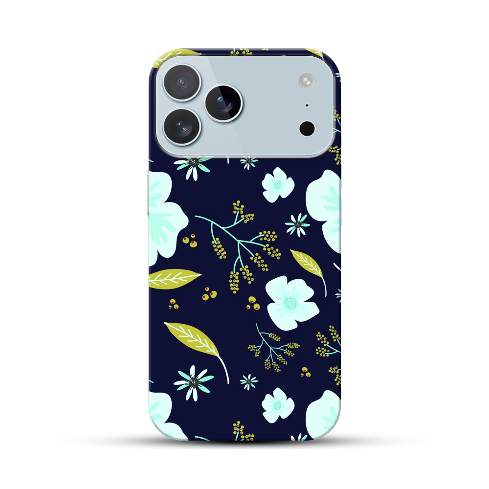 花のパターン iPhone 17 Pro Maxオリジナルハードケース