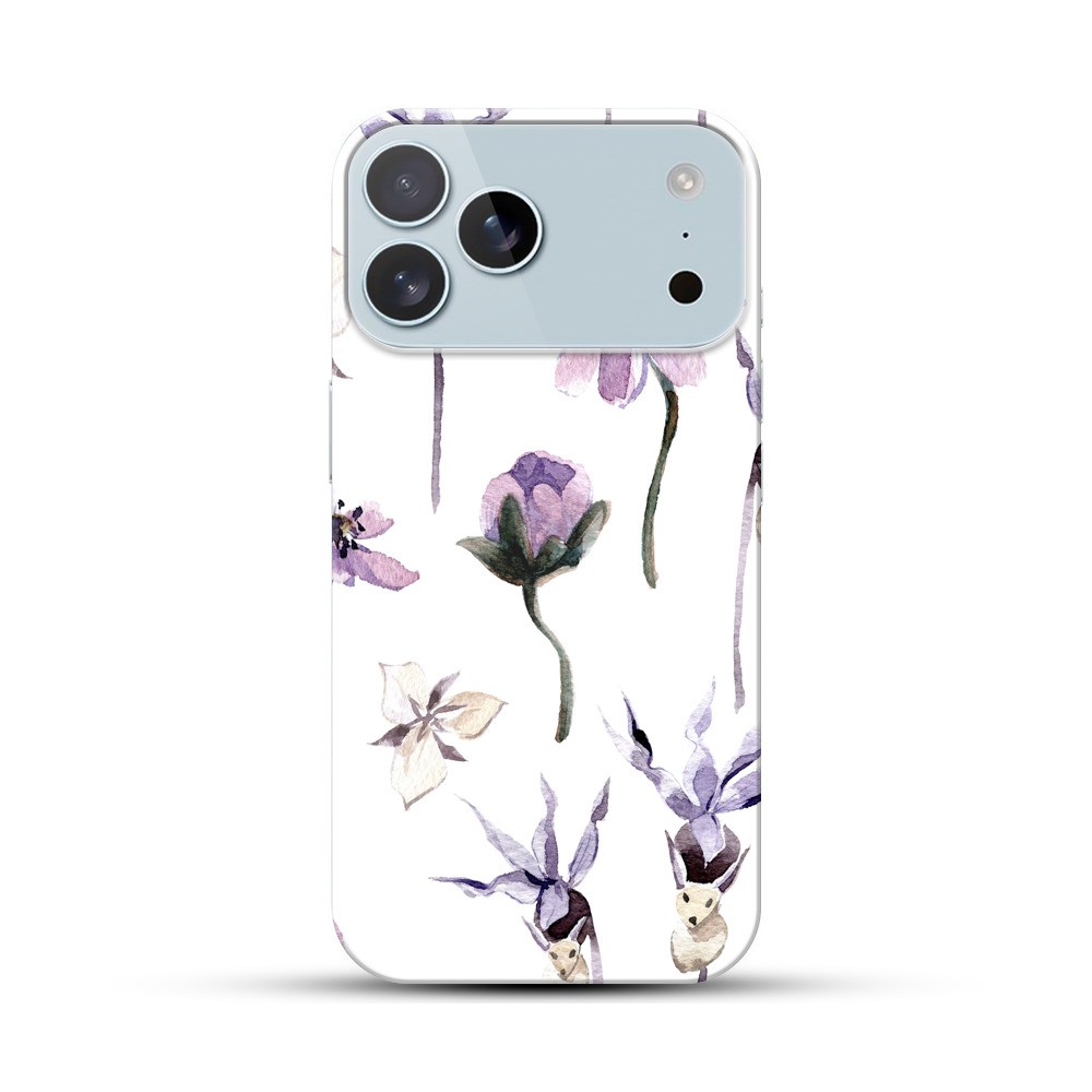 花のパターン iPhone 17 Pro Maxオリジナルハードケース