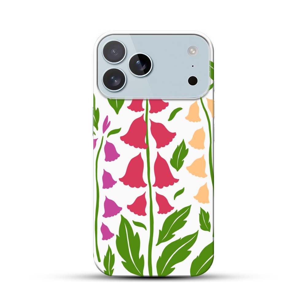 花々のデザイン iPhone 17 Pro Maxオリジナルハードケース