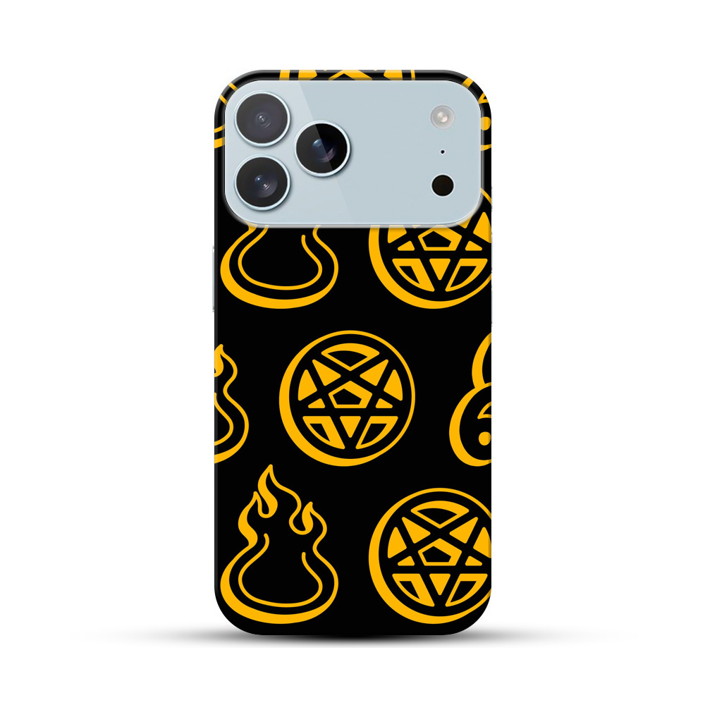 ハロウィンの悪魔のパターン iPhone 17 Pro Maxオリジナルハードケース