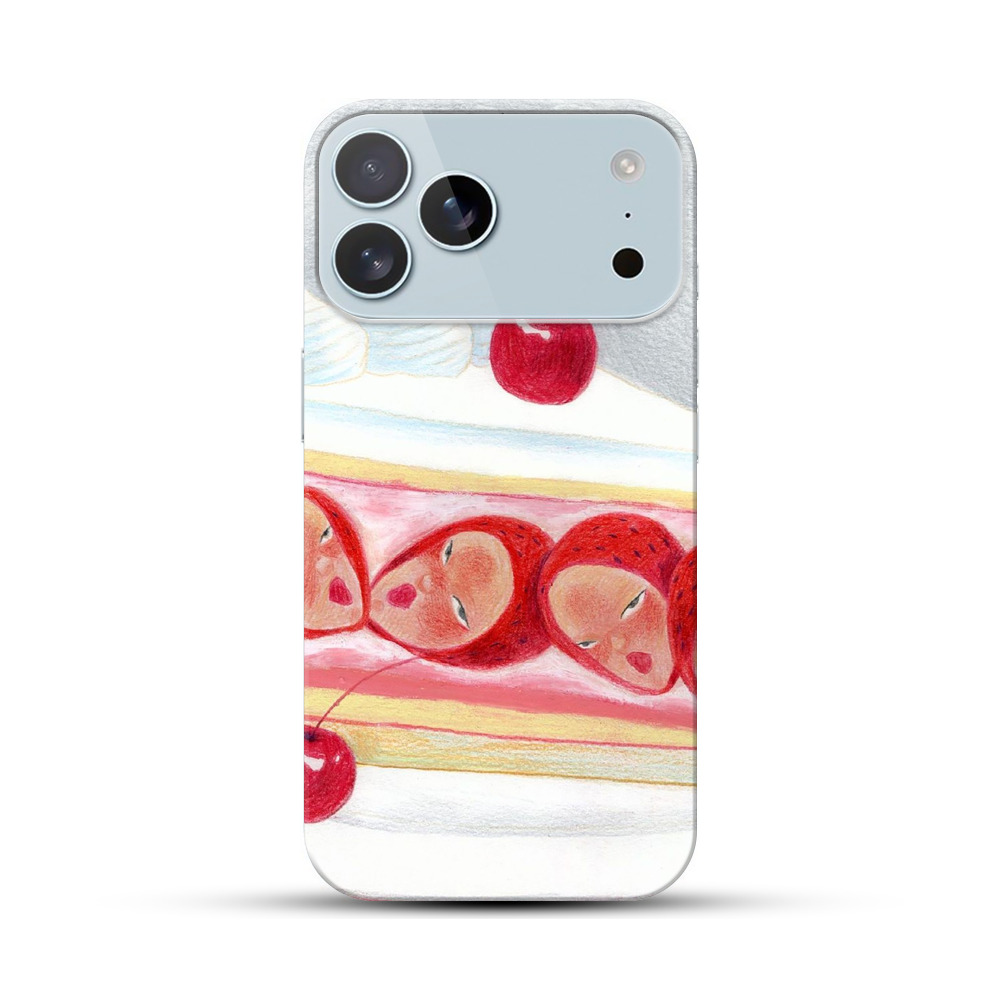顔のいちごケーキ iPhone 17 Pro Maxオリジナルハードケース