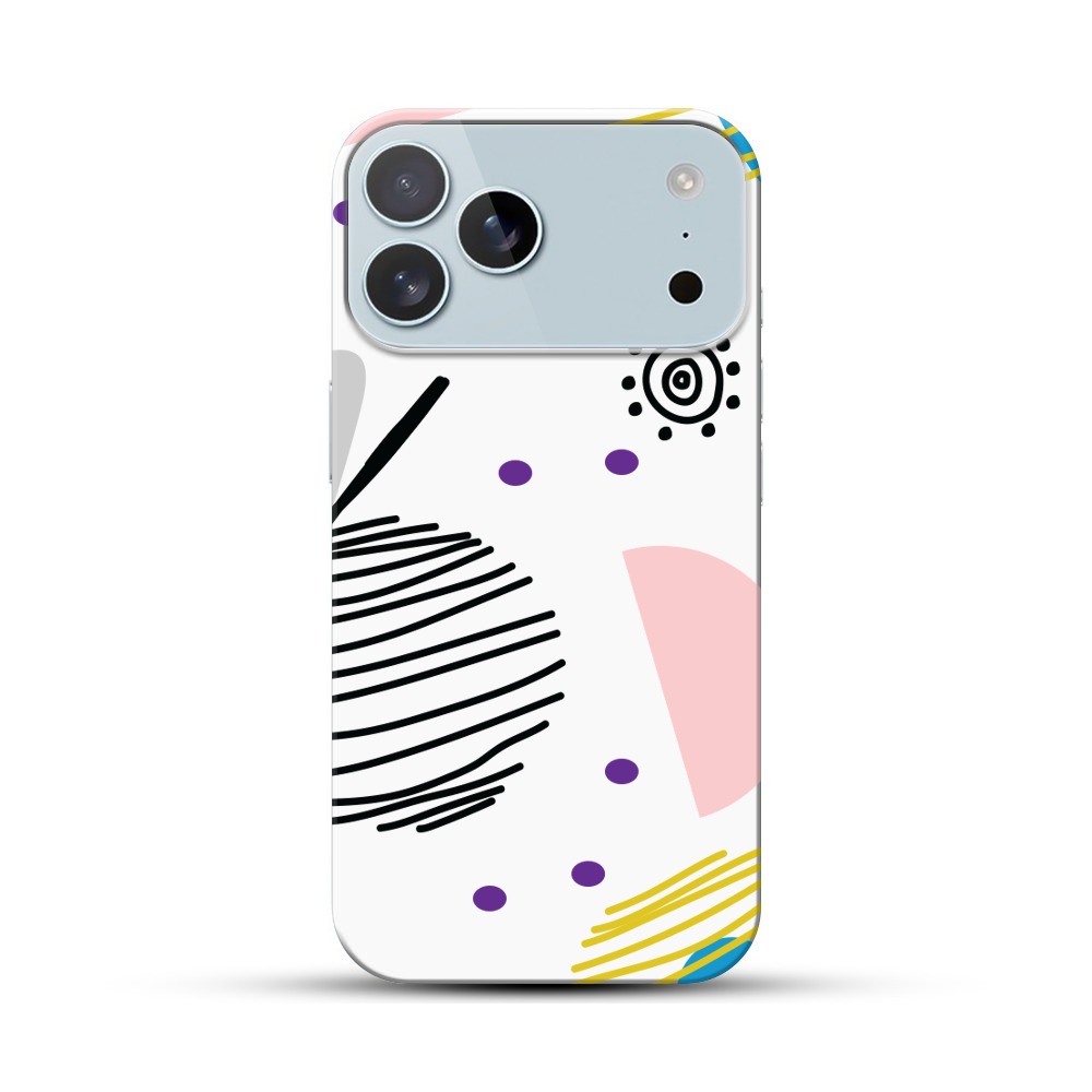 カラフルな抽象模様 iPhone 17 Pro Maxオリジナルハードケース