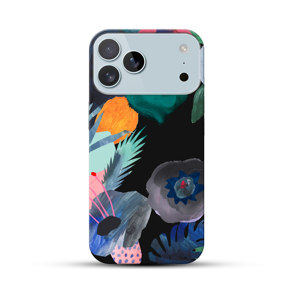 カラフルな花と葉 iPhone 17 Pro Maxオリジナルハードケース