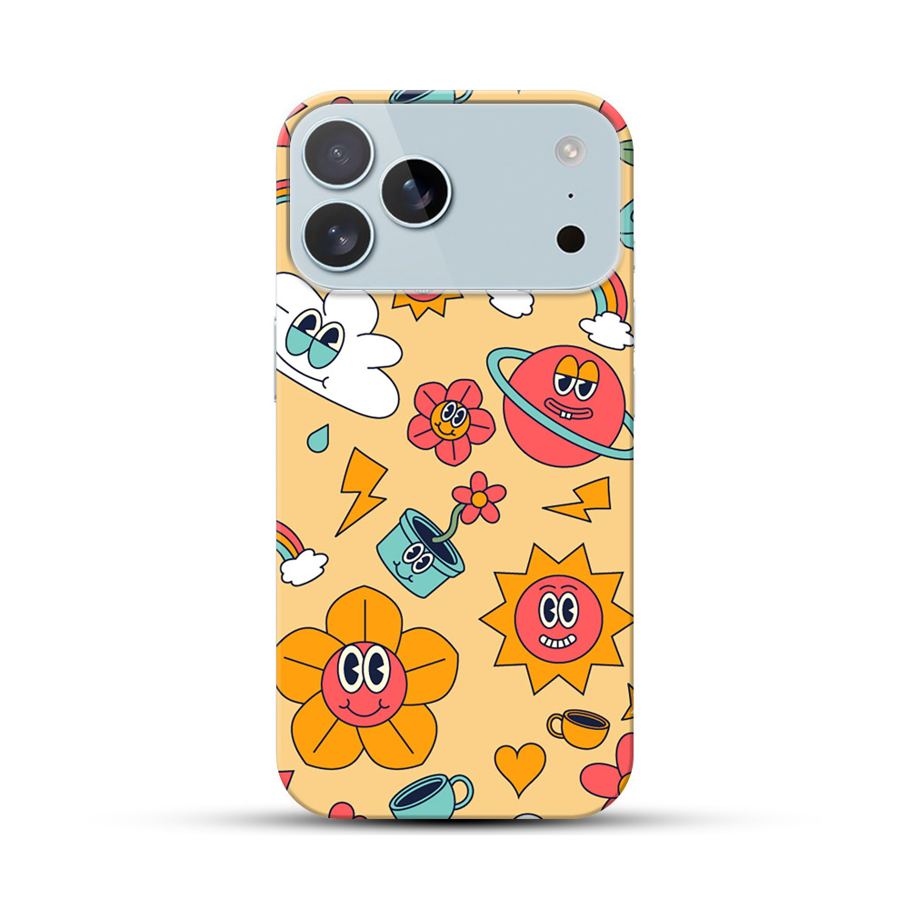 カラフルな模様のイラスト iPhone 17 Pro Maxオリジナルハードケース