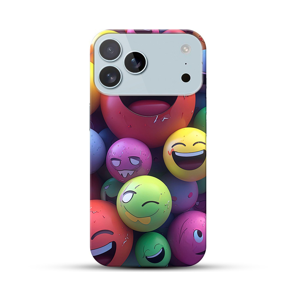 カラフルスマイリー iPhone 17 Pro Maxオリジナルハードケース