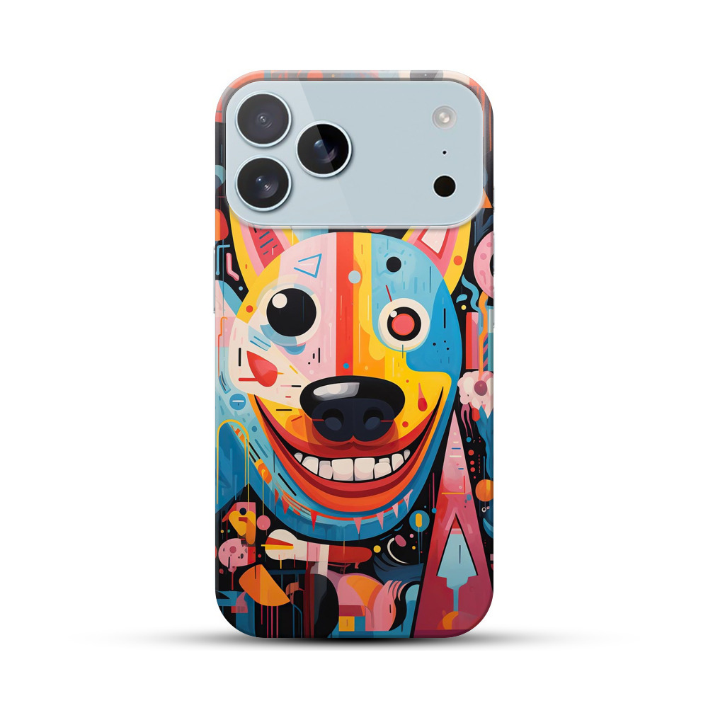 カラフルな笑顔の犬 iPhone 17 Pro Maxオリジナルハードケース